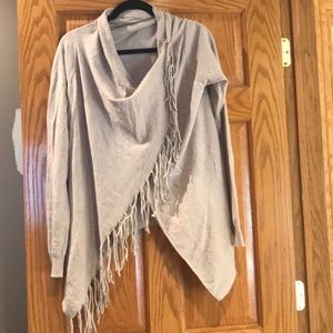 Tea n rose fringe draped sweater